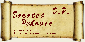Dorotej Peković vizit kartica